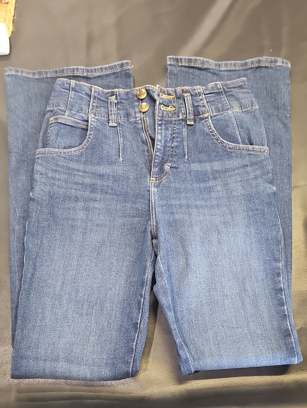 Lee High-Rise Dark Blue Straight-Leg Jeans